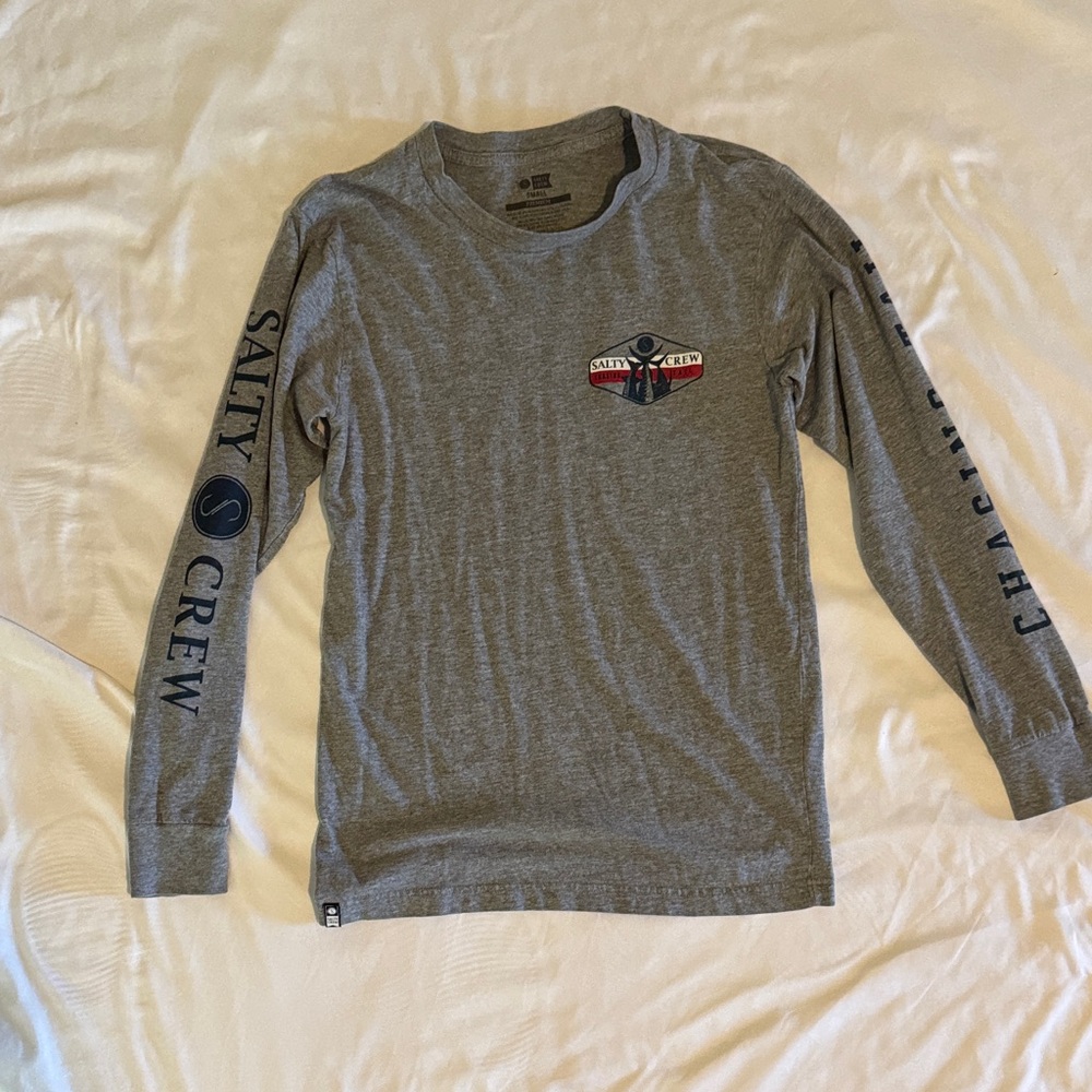 Salty Crew Heather Gray Long Sleeve Tee